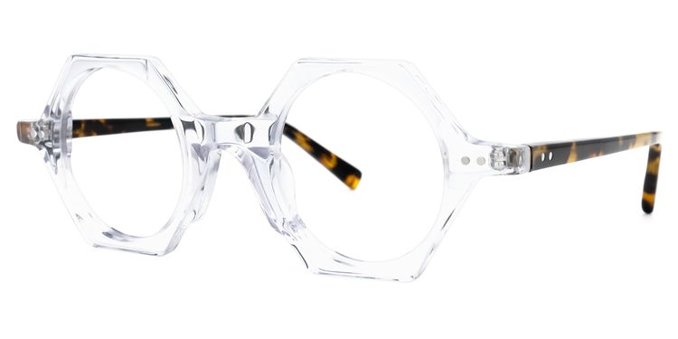 Natalia Geometric Clear Glasses