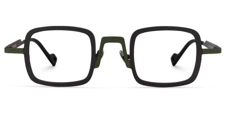 Roselyn Square Green Glasses