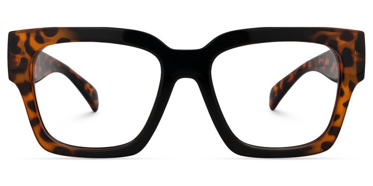 Phoebus Square Black Glasses