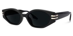 Shalanza Geometric Black Sunglasses1