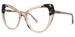 Tynishia Cateye Beige Glasses1