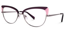 Myrdaliz Browline Dark-Red Glasses1