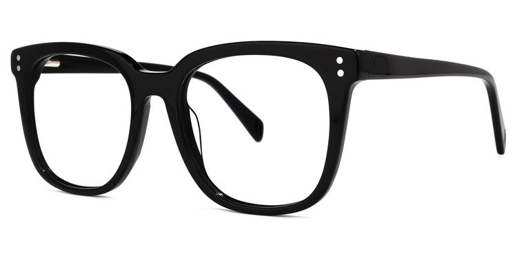 Lukretia Square Black Glasses