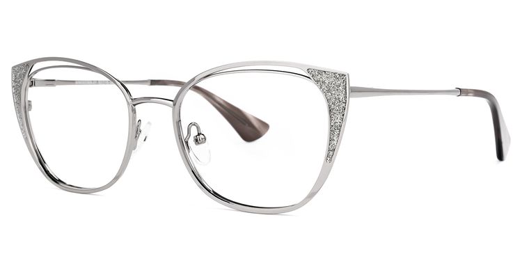 Maestre Cateye Silver Glasses