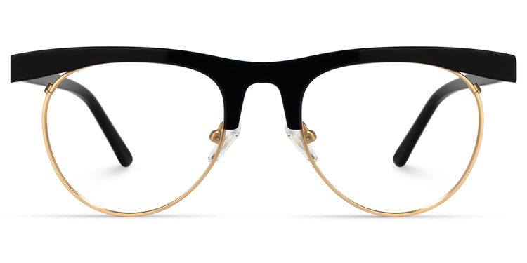 Kenyetta Browline Black Glasses