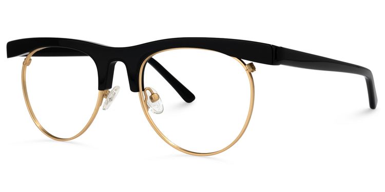 Kenyetta Browline Black Glasses