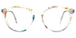 Hagans Round Floral Glasses0