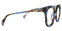 Lynette Square Blue-Floral Glasses2