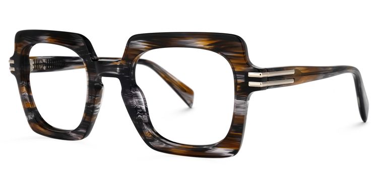 Nogueda Square Gray Glasses