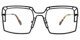 Kapri Square Black Glasses0