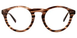 Salyer Round Brown Glasses0