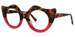 Brittney Geometric Tortoise Glasses1