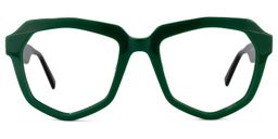Fondren Geometric Green Glasses0