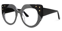 Kitione Cateye Black Glasses1