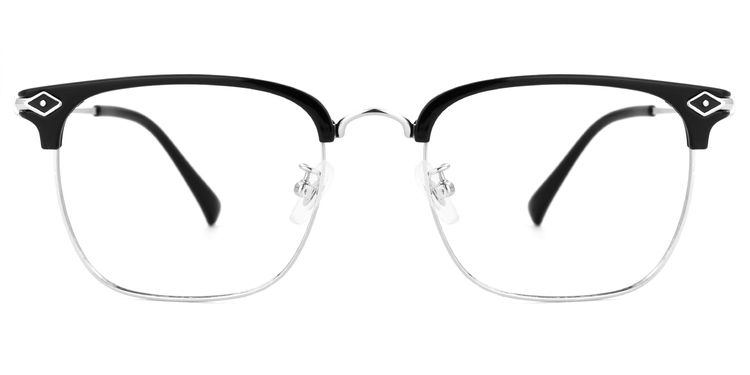 Hixson Browline Silver Glasses