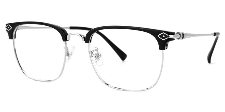 Hixson Browline Silver Glasses