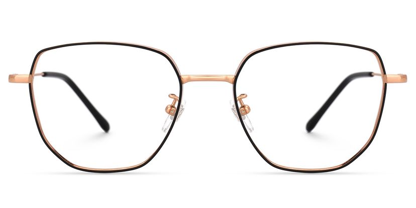 Owens Geometric Black-Gold Glasses