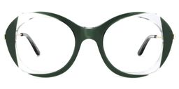 Gonzaga Round Dark-Green Glasses0