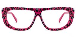 Sonia Geometric Red-Leopard Glasses0