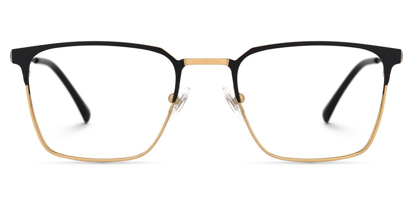 Lyken Square Black-Gold Glasses