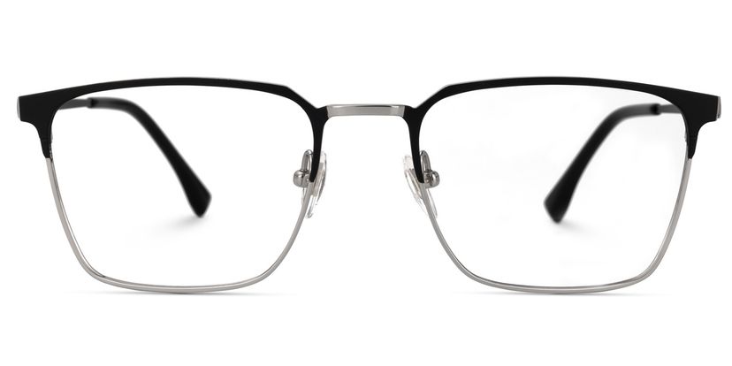 Khadajah Square Black-Silver Glasses