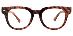 Halums Square Orange-Black Glasses0