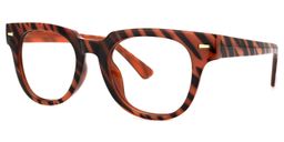 Halums Square Orange-Black Glasses1