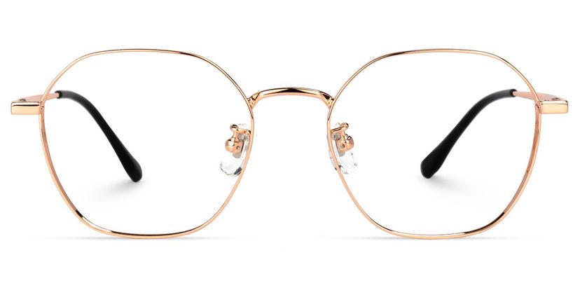 Diiane Geometric Rose-Gold Glasses