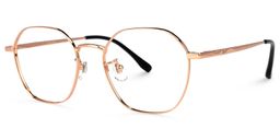 Diiane Geometric Rose-Gold Glasses1
