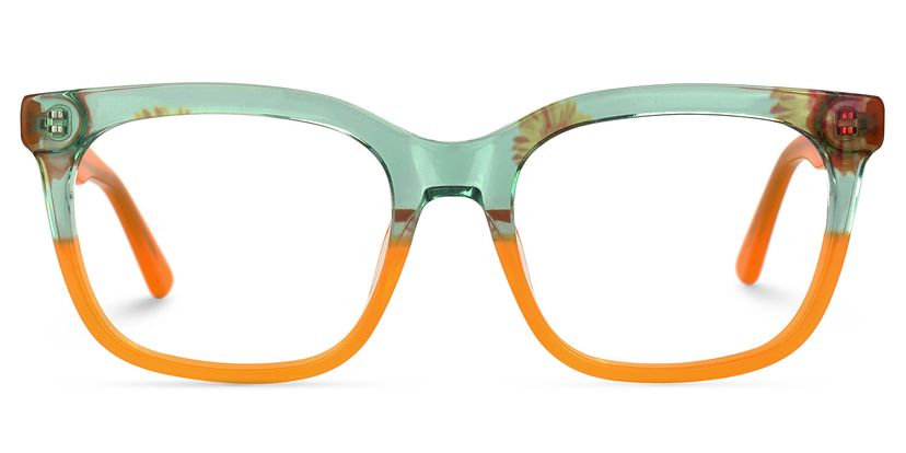 Kriss Square Earthy-Yellow Glasses