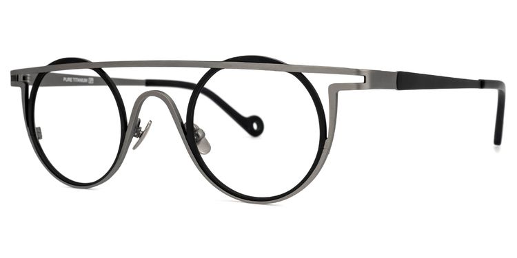 Cowan Geometric Black-Gray Glasses
