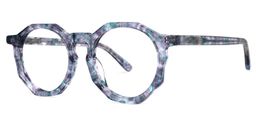 Deehan Geometric Blue-Floral Glasses1