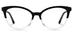 Diane Cateye Black-Clear Glasses0
