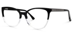 Rosario Cateye Black-Clear Glasses1