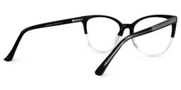 Rosario Cateye Black-Clear Glasses3