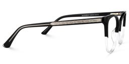 Rosario Cateye Black-Clear Glasses2