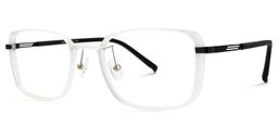 Claudie Square White Glasses1