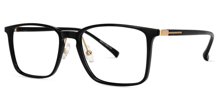 Voncille Square Black Glasses