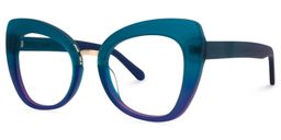 Blanquie Cateye Blue Glasses1