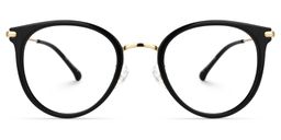Yahaira Round Black Glasses0