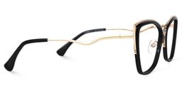 LaRoshia Cateye Black Glasses2