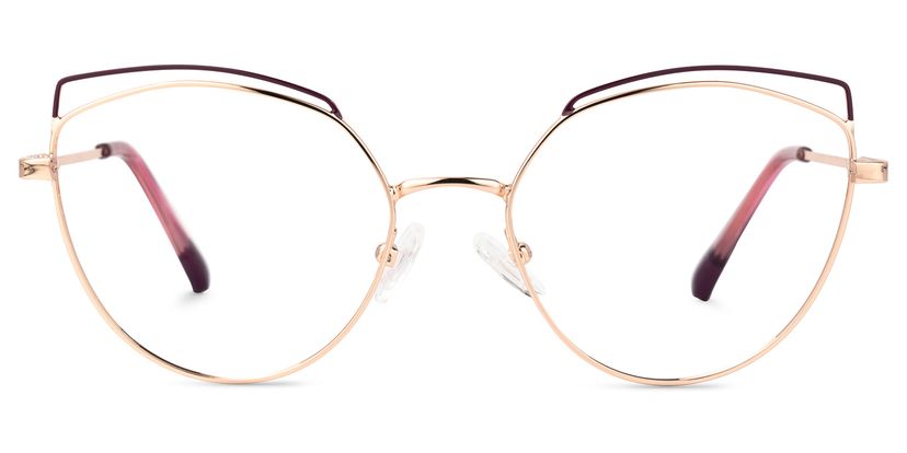 Shaina Geometric Rose-Gold Glasses