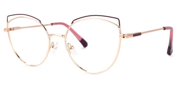 Shaina Geometric Rose-Gold Glasses