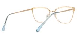 Exey Cateye Blue Glasses3