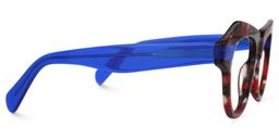 Floriano Geometric Red-Floral Glasses2