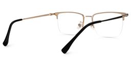 Delfina Rectangle Black-Gold Glasses3