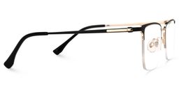 Delfina Rectangle Black-Gold Glasses2