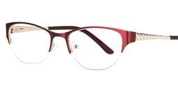 Evelyn Cat-eye Red Glasses2