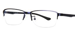 Morgan Semi-Rimless Blue Glasses2