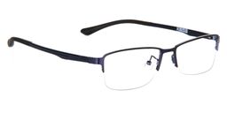 Morgan Semi-Rimless Blue Glasses4